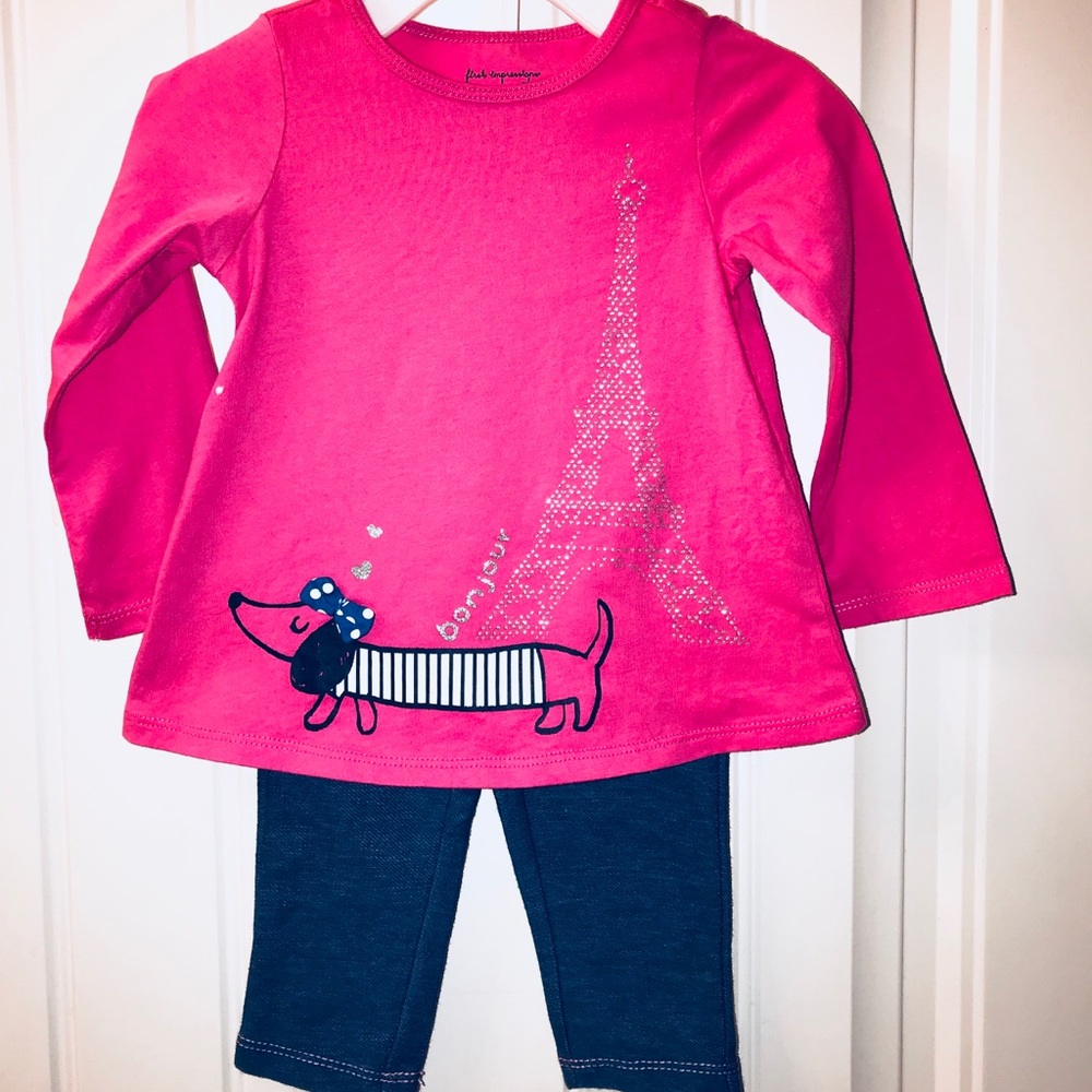 Girls Cute Casual Pants Set 12m